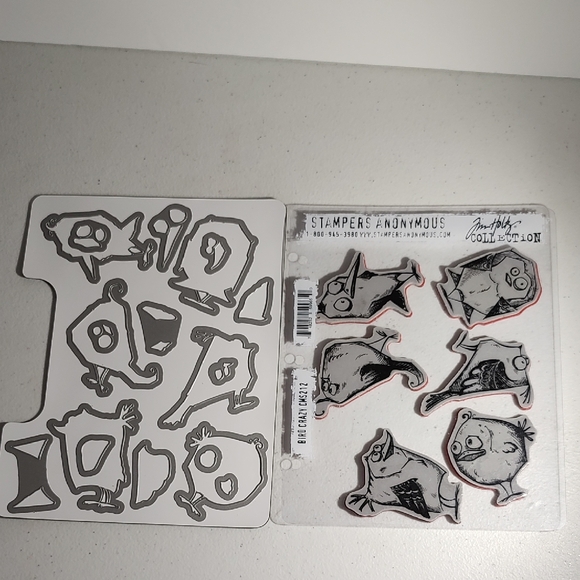 Stampers Anonymous Other - Tim Holtz Stampers Anonymous Crazy Birds Stamp Set and Dies